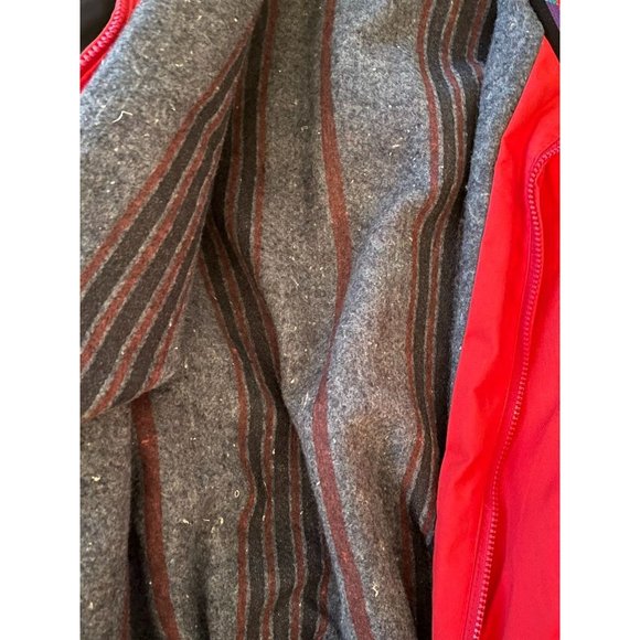 Vintage Saddlebrook Wool Blanket Lined Western Aztec Coat Red XL - Picture 7 of 7